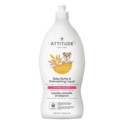 加拿大 ATTITUDE 艾特優 - 寶寶敏感肌膚奶瓶餐具洗潔精-無香精-700ml