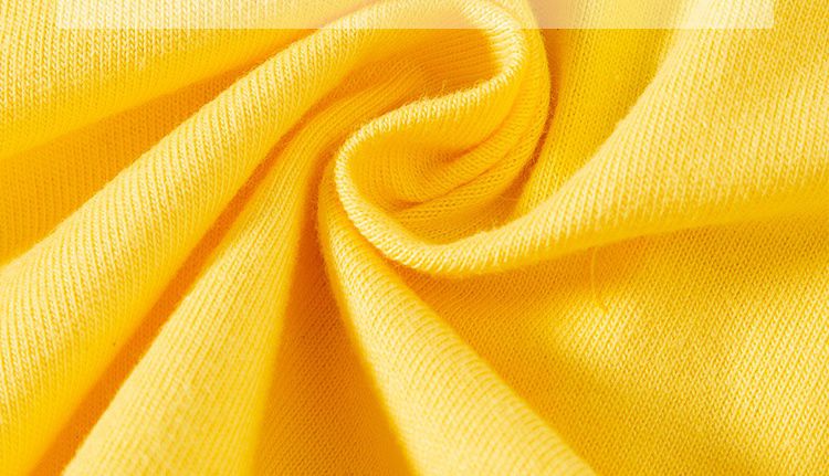 純棉圓領立體薄長袖上衣-遨遊太空人-黃色