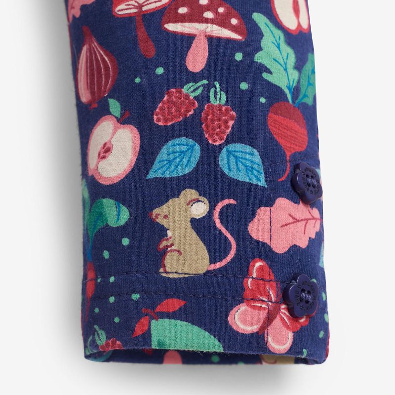 英國 JoJo Maman BeBe - 保暖長褲/內搭褲兩入組-優雅花朵