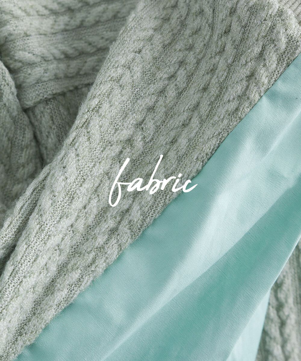 日本女裝代購 - 拼接撞色寬袖麻花針織上衣-灰