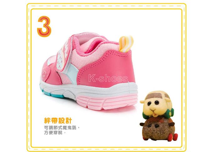 天竺鼠車車 - 【出清下殺】天竺鼠車車 PUIPUI 童鞋 電燈運動鞋 PUKX20713-LED可愛閃燈-粉紅-(中大童段)