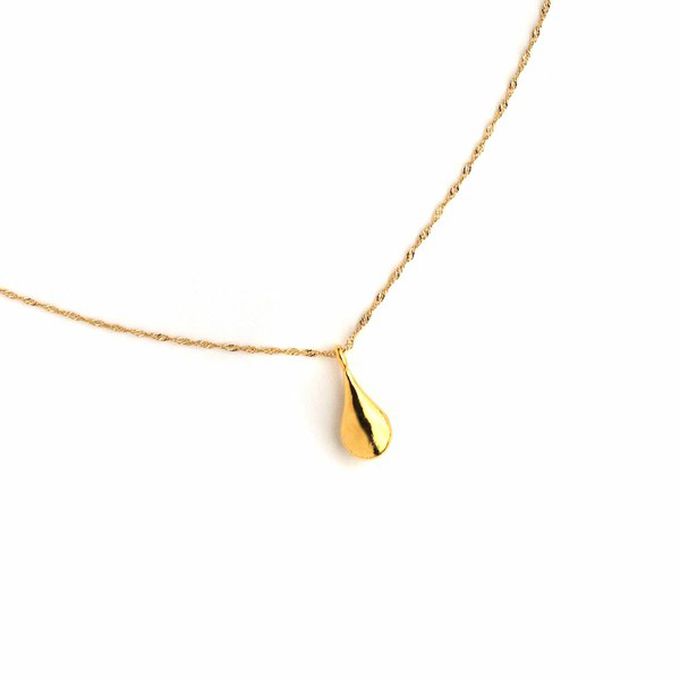 日本 Melody Accessory - 日本製 迷人圓潤水滴吊飾項鍊-銀