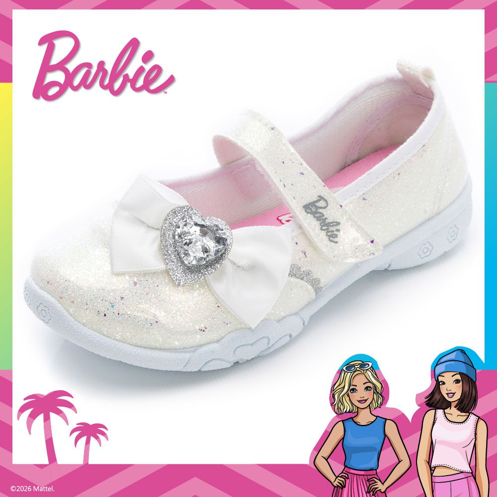 Barbie芭比 童鞋 公主休閒鞋 BAKP66309-白-(中大童段)