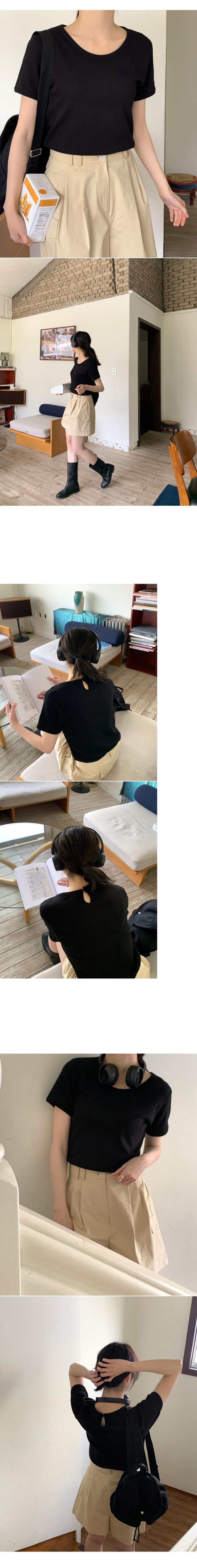 韓國 98doci - 設計感側口袋寬版五分褲-卡其