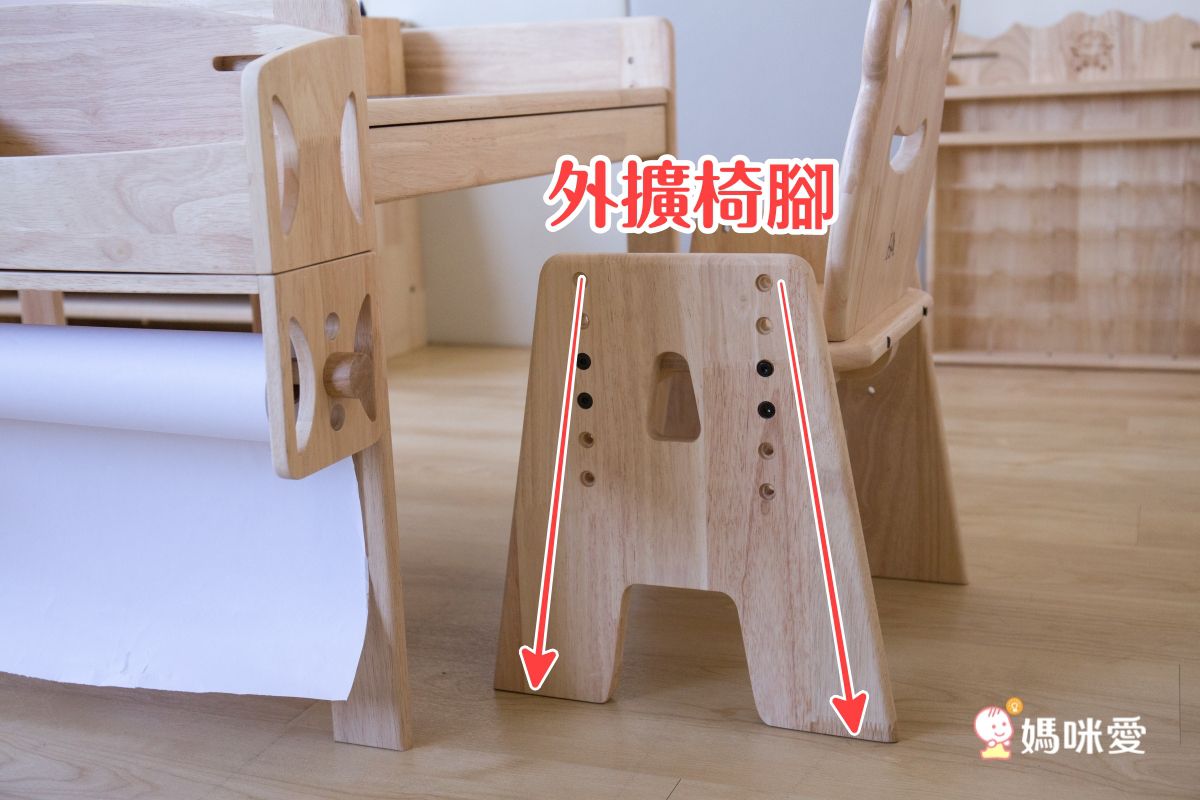 環安傢俱 - 【一般款】幼兒成長桌椅組/一桌一成長椅-一般桌+加大款小熊椅