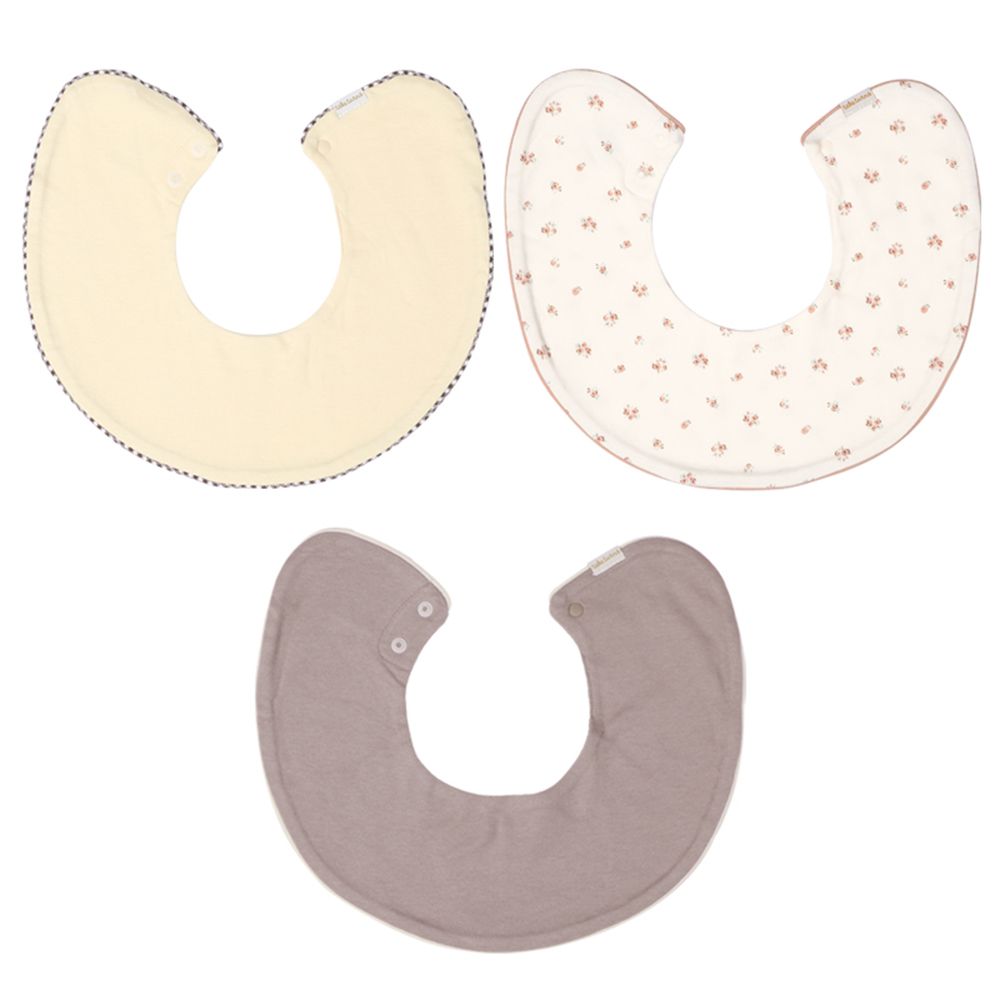 圓形圍兜3件組-粉紅色 (70~95cm)