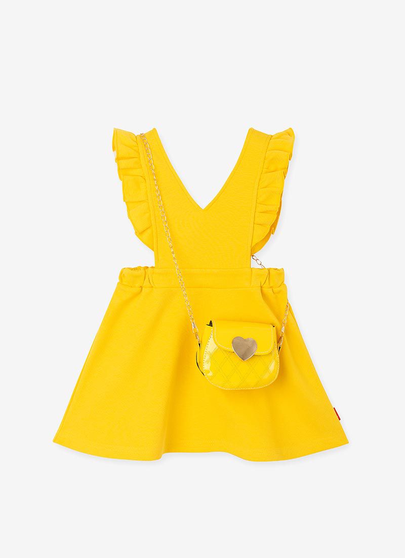 韓國 OZKIZ - (附包包)荷葉裝飾背心裙