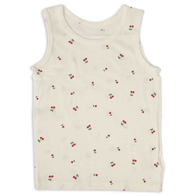 akachan honpo - 坦克背心2件組-速乾 櫻桃-粉紅色