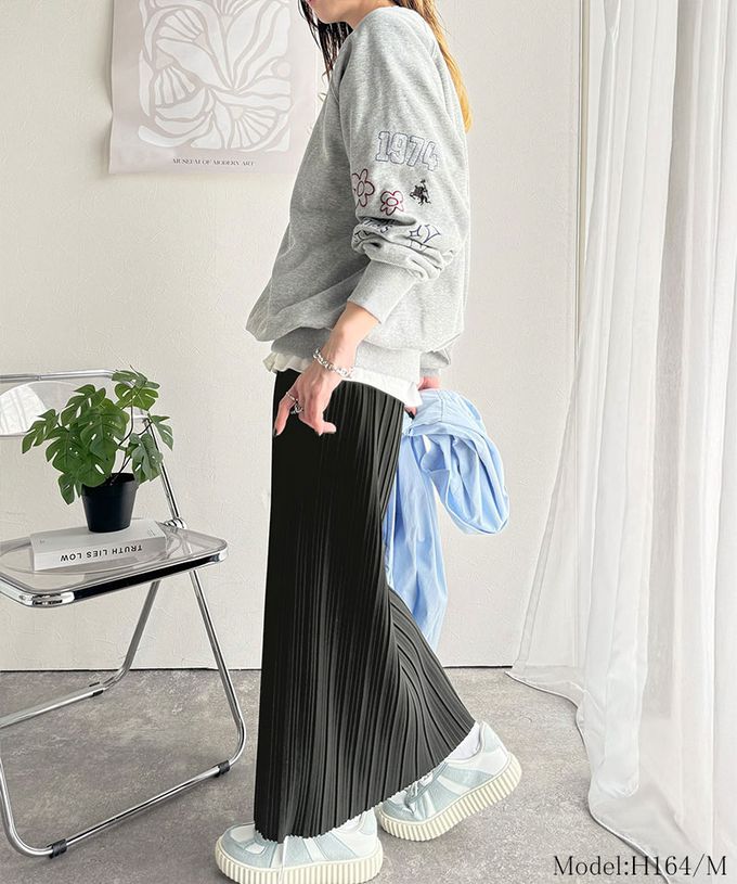 日本 Classical Elf - 喬其紗優美線條修身長裙-深灰