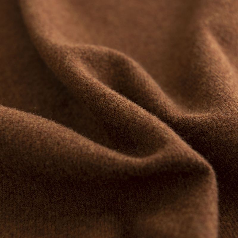 馬卡龍素色仿羊絨流蘇暖暖圍巾-奶咖啡色 (200x65cm)