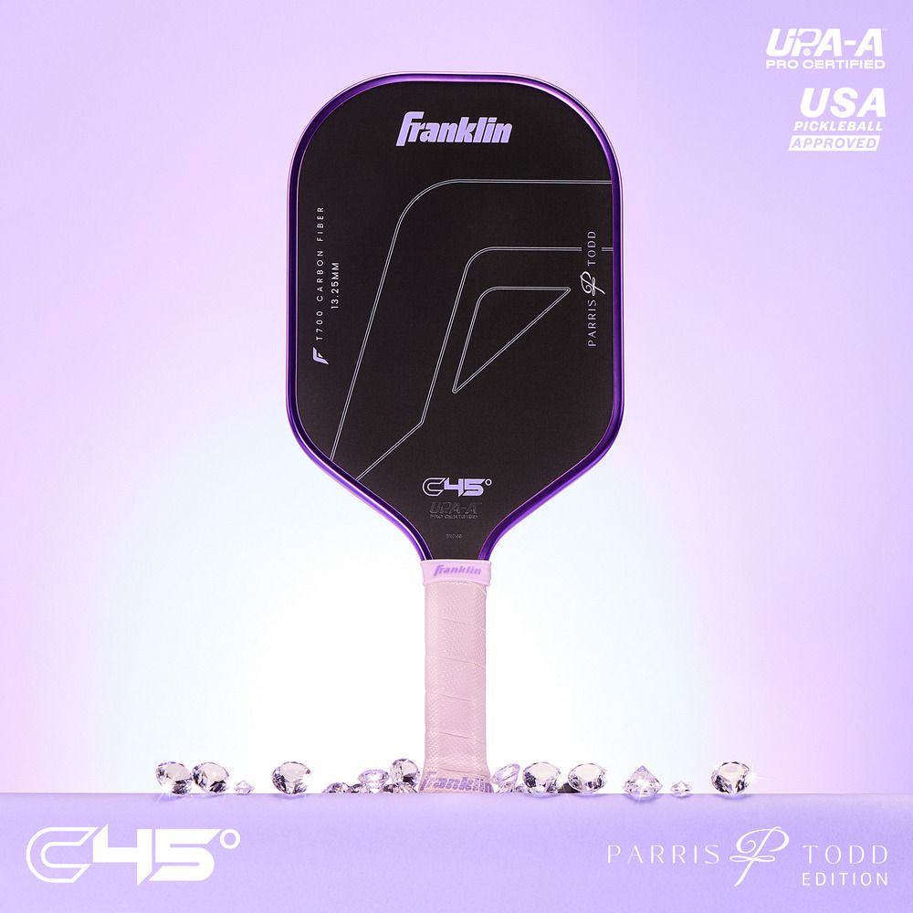 Parris Todd 聯名款 C45°競技級專業匹克球拍｜淡紫 (13.25mm)