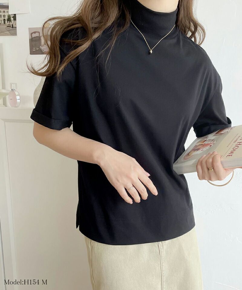 日本 Classical Elf - 知性立領柔軟五分袖上衣-淺灰