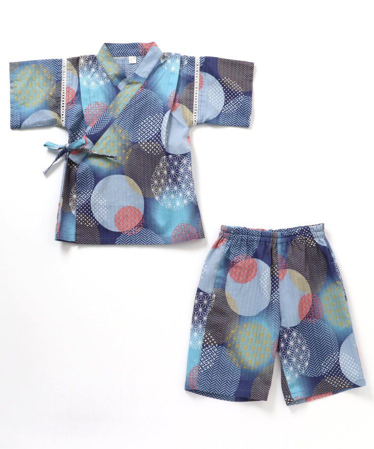 日本 apres les cours - 季節限量！清新可愛二件式甚平-彩虹西瓜-米白