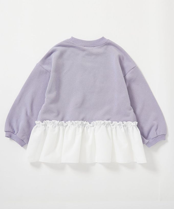 日本 devirock - 層次荷葉邊縮口長袖上衣-灰