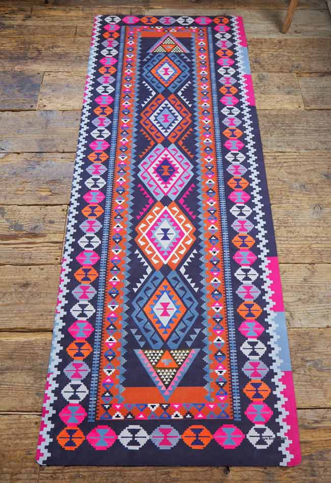 日本 Style Boat Market - 多功能瑜珈墊2mm-摩洛哥風情-豐盛(粉灰) (173*61cm)-1183-015-0-17