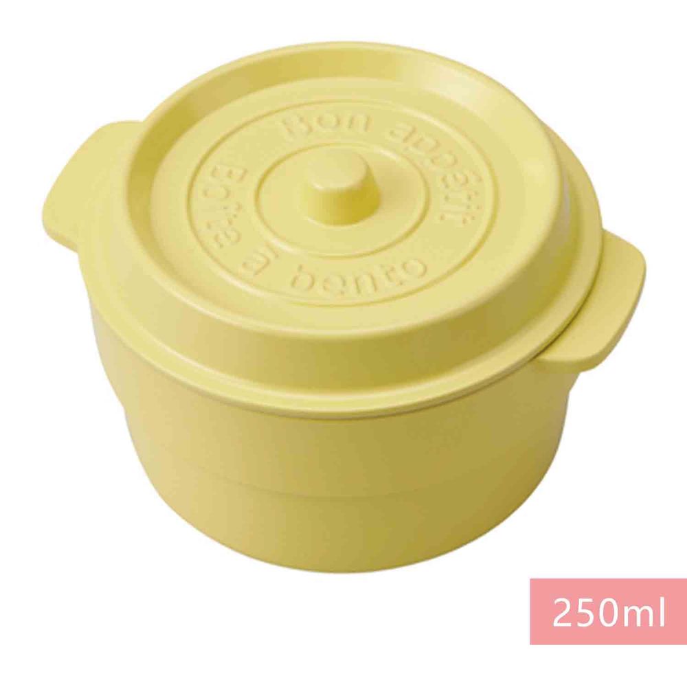 日本 TAKENAKA - 日本製鑄鐵鍋造型便當盒/保鮮盒-mini-檸檬黃-250ml
