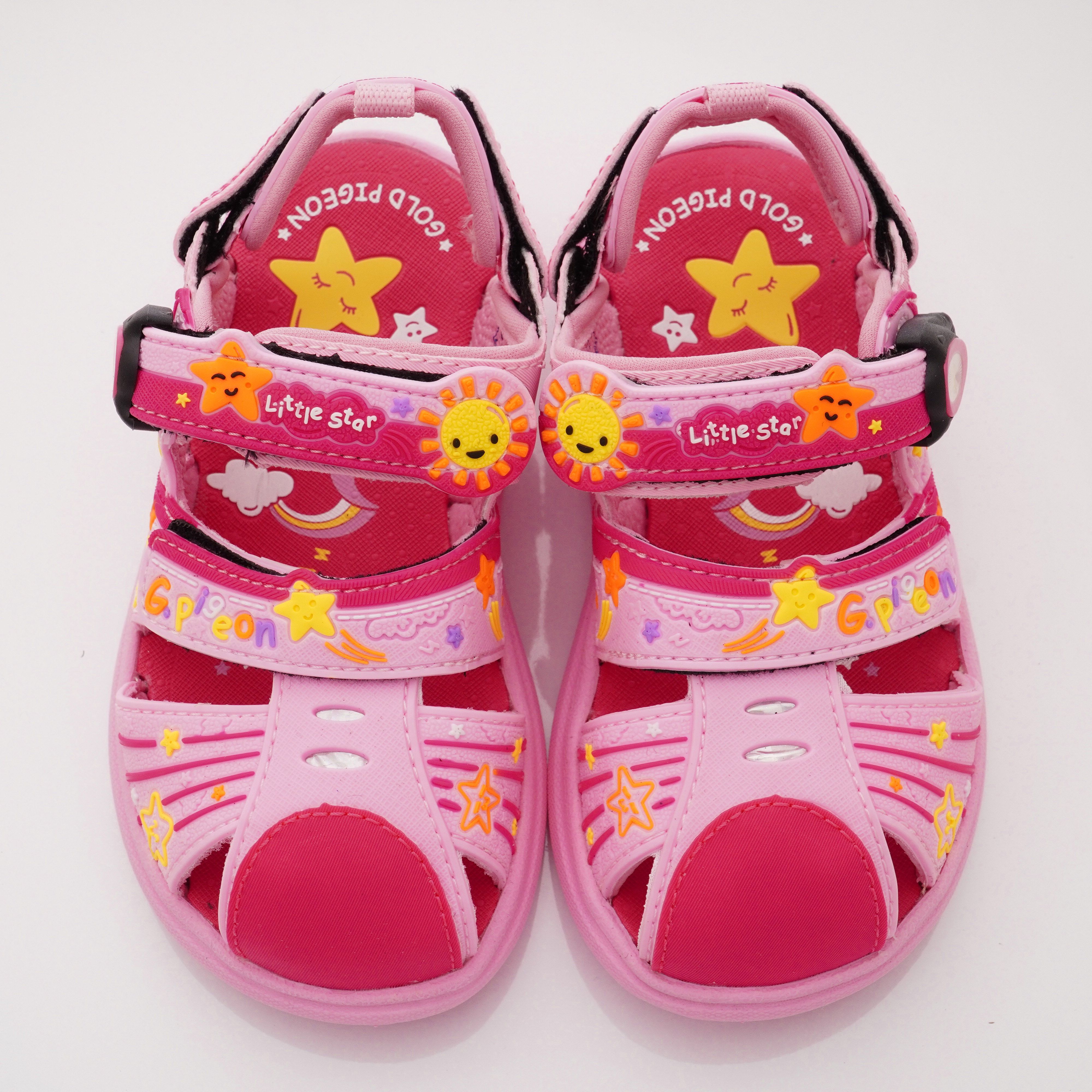 G.P - 護趾磁扣兩穿涼拖鞋款(中小童段)-粉