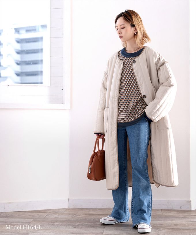 日本 Classical Elf - 復古緹花前後2Way滾邊針織上衣-深藍橘