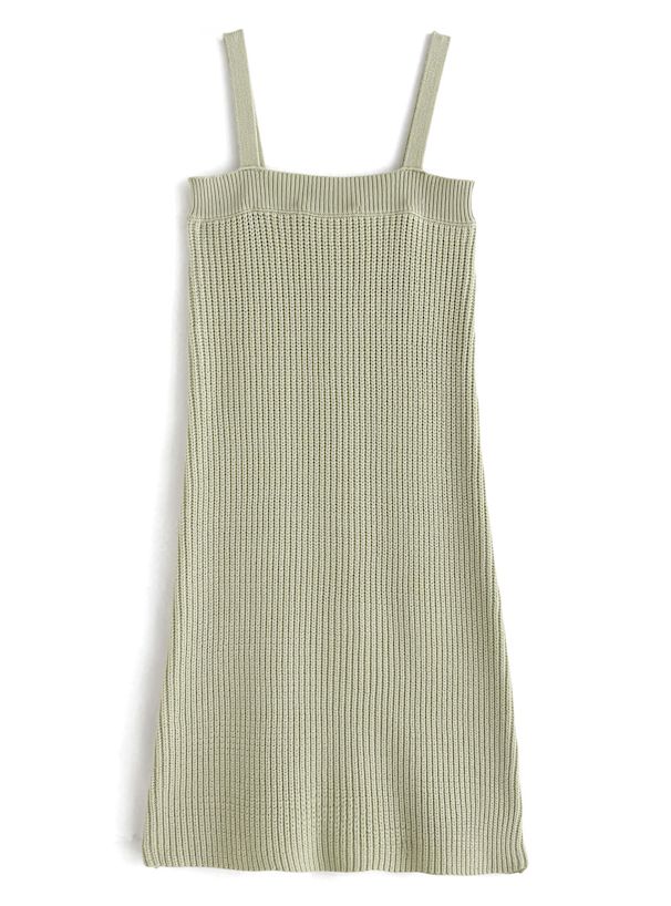 日本 GRL - 甜美針織洋裝+長版外套2件組-淺米杏