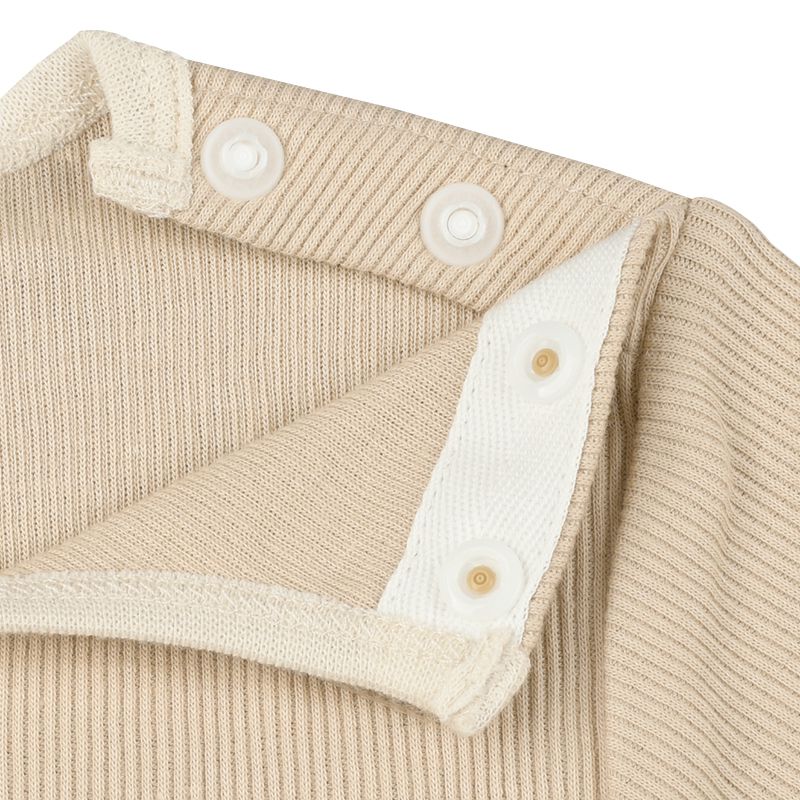 akachan honpo - 長袖包屁衣家居服-小熊-淺卡其色