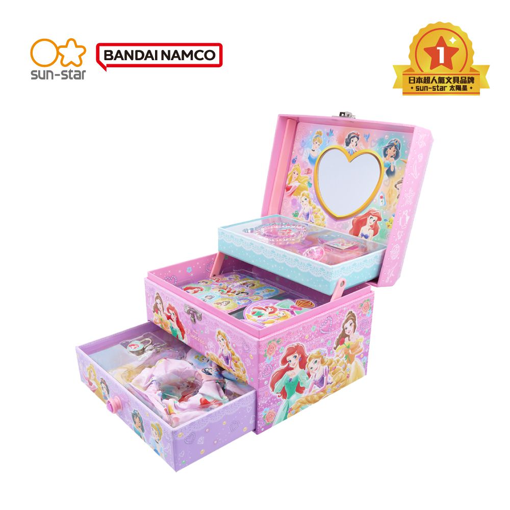 夢幻可提三層收納珠寶盒-迪士尼公主