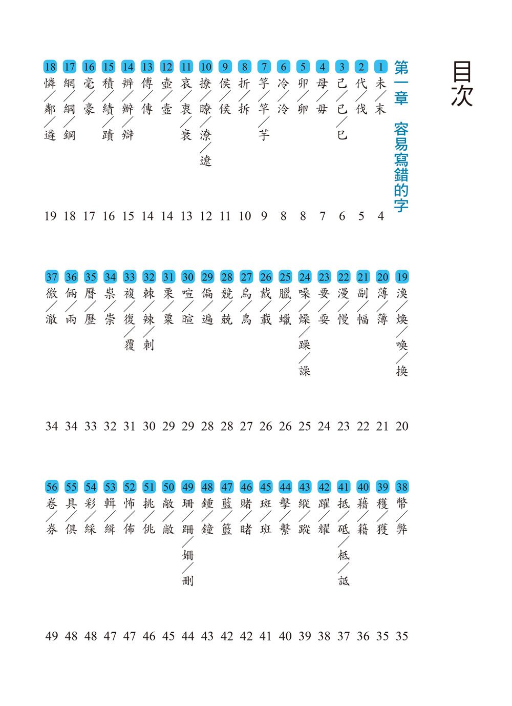 小學生語文能力：辨別易錯字