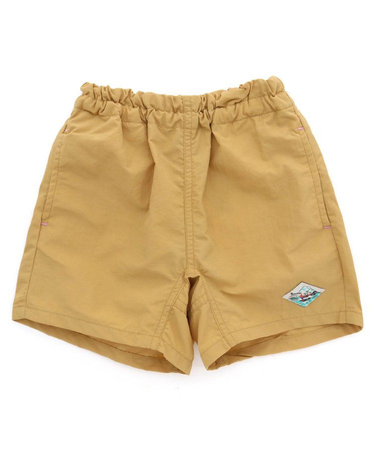 日本 BREEZE - 水陸二用百搭logo裝飾短褲-寶石綠