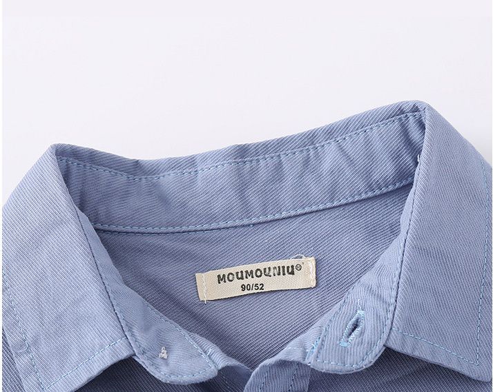 WELLKIDS - 純棉童趣長袖襯衫-畫畫熊-藍色