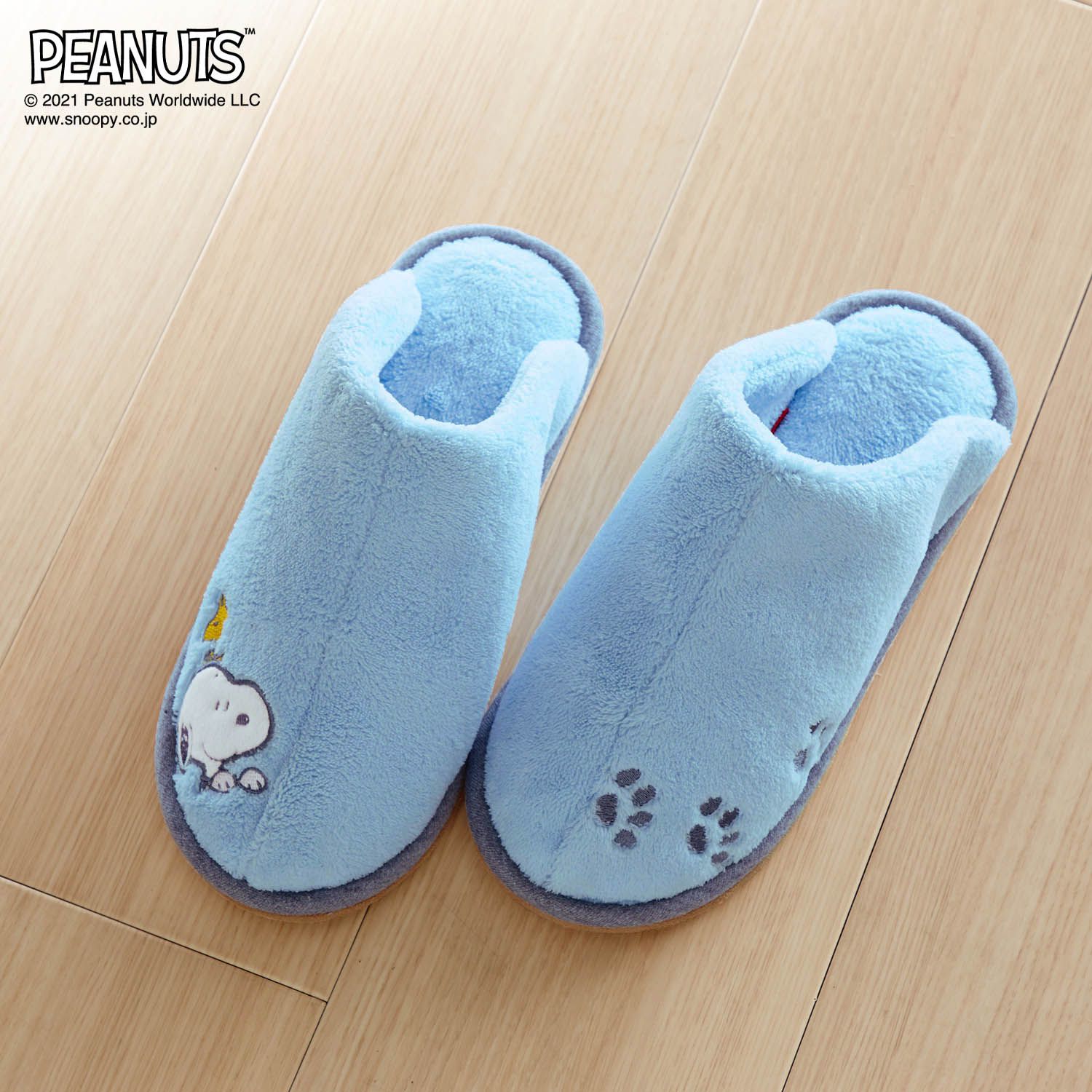 日本千趣會 - 史努比 毛絨包覆型室內拖鞋-粉 (22-24cm)