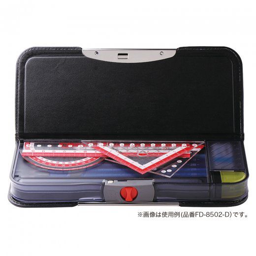 日本文具 SONIC - 日本製硬式雙面鉛筆盒(防開鎖設計+附削鉛筆器)-紫