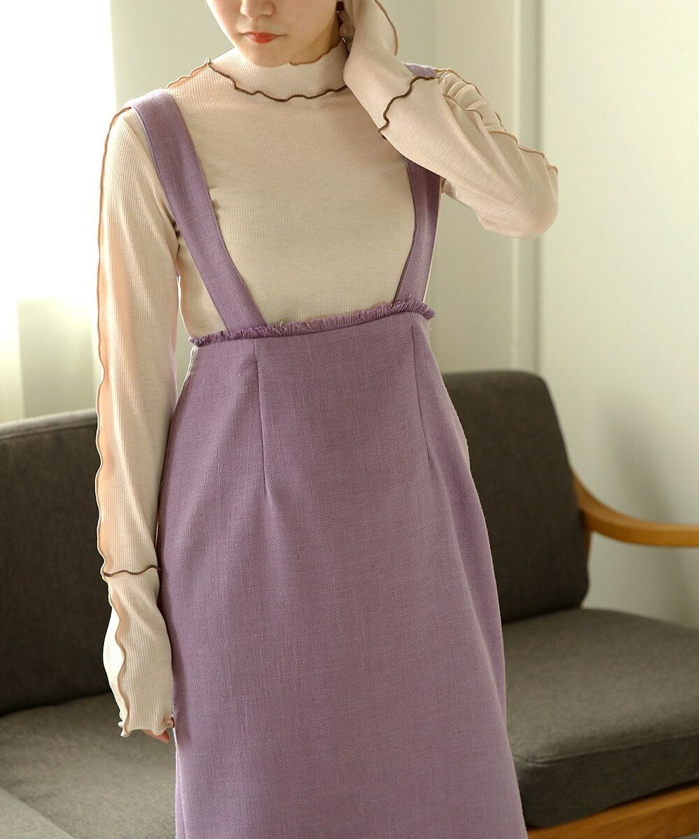 日本 Bab - 2WAY簡約收腰吊帶裙-知性黑