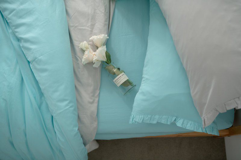 飛航模飾 - 有機纖維針織天絲 荷葉款式床包被套組-淺草綠(雙人床包被套四件組) (雙人5*6.2尺)