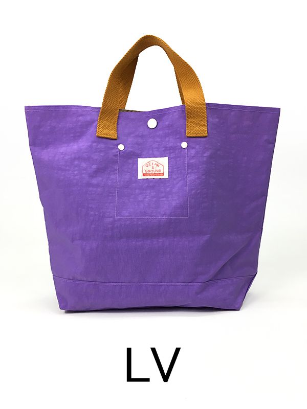 日本 OCEAN&GROUND - 經典休閒大容量手提袋/購物袋-GOODAY 純色-亮黃 YE (33x31x12cm)