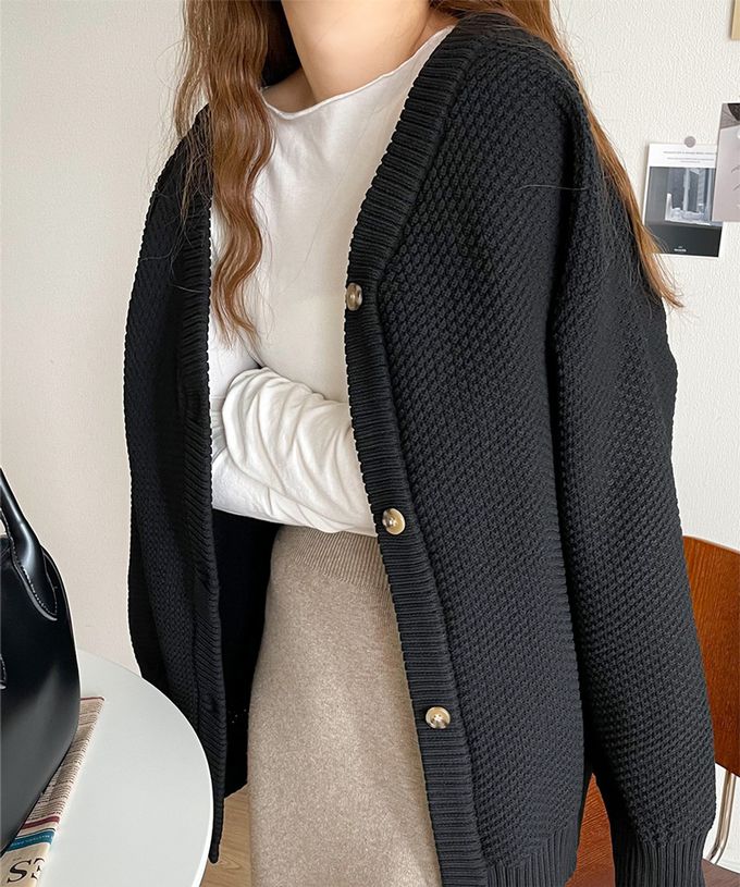 日本 Classical Elf - 前後2WAY麻花紋針織外套/上衣-深可可