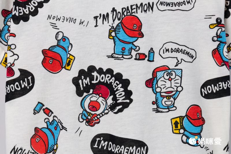 日本西松屋 - 華夫格異素材絲帶長袖上衣-白x藍紫