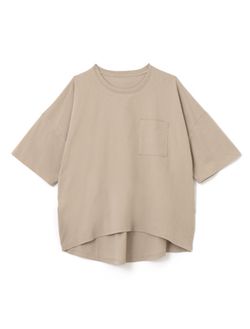 日本 GRL - 胸前口袋百搭短袖上衣-淺卡其 (F)