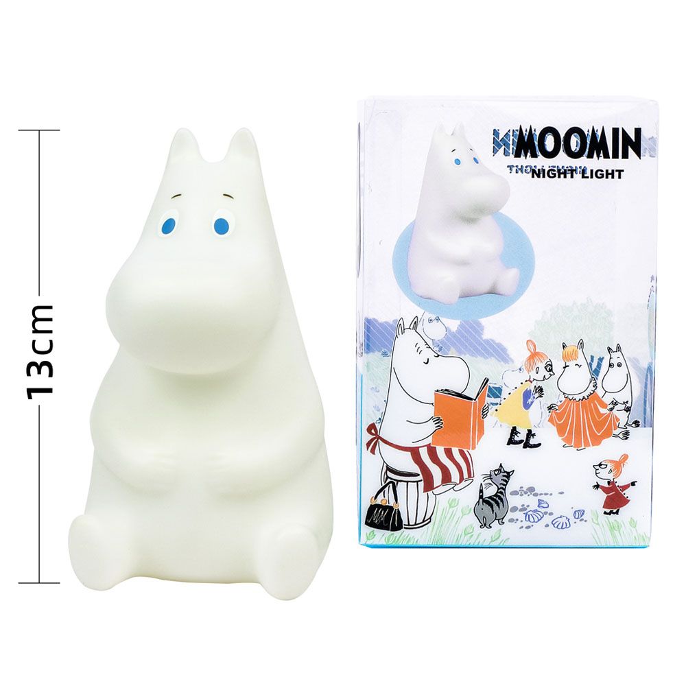 VIPO 嚕嚕米 軟Q 姆明造型拍拍小夜燈 (電池版)-13CM