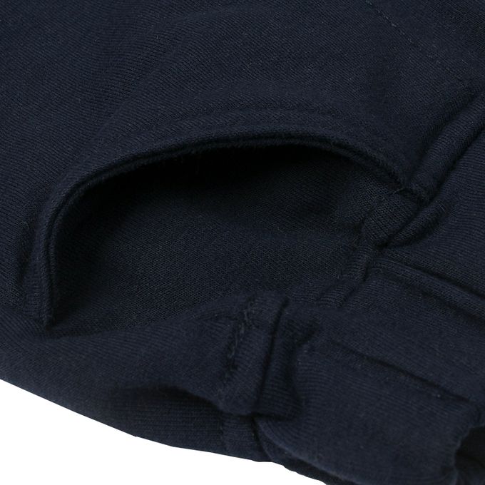 akachan honpo - 10分長經典褲 裏起毛-一般合身款-深藍色