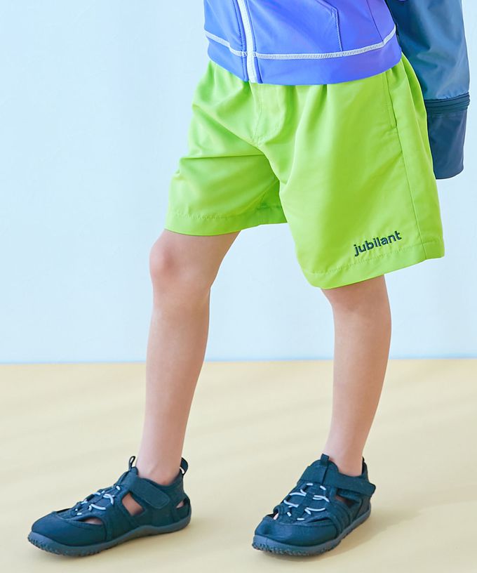 日本 devirock - 抗UV 水陸兩穿舒適鬆緊短褲-（腰圍可調整）-湖水綠