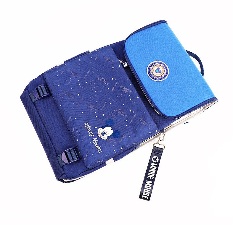 大容量輕量減壓書包-卡通人物米奇-黑色 (建議身高110-135cm)