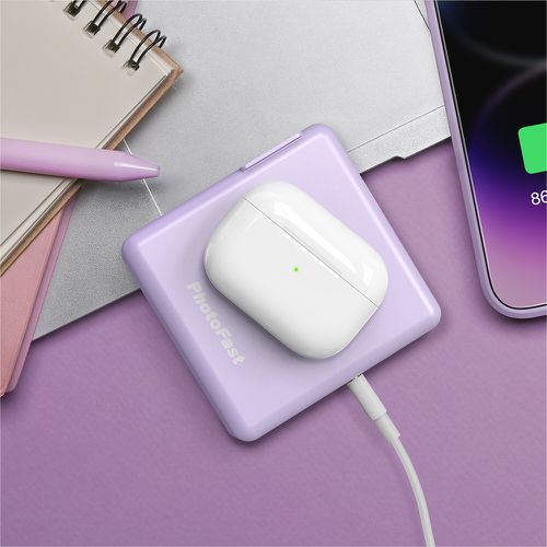 PhotoFast - MUTICharge 五合一行動電源 10000mAh 磁吸無線充 PD快充 10000mAh-京都紫