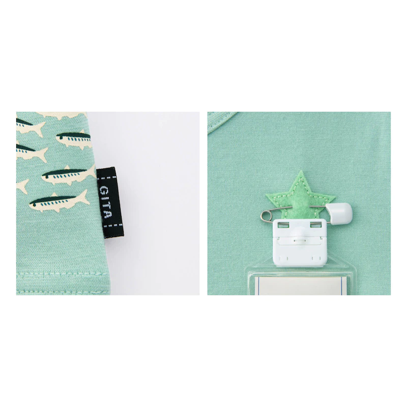 日本千趣會 - GITA 天竺棉印花短T-海洋魚群-薄荷