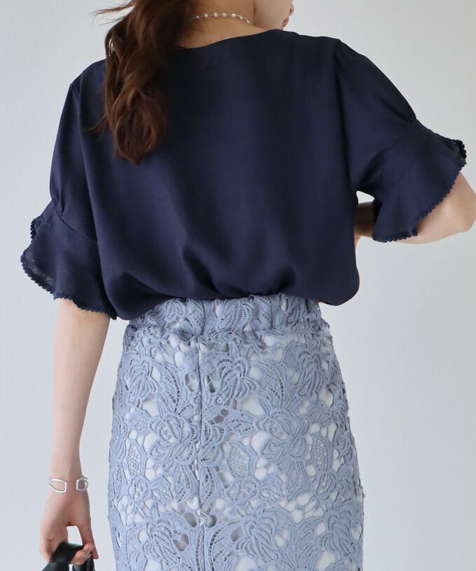 日本 BLUE EAST - 棉麻透氣涼爽短袖上衣-米杏