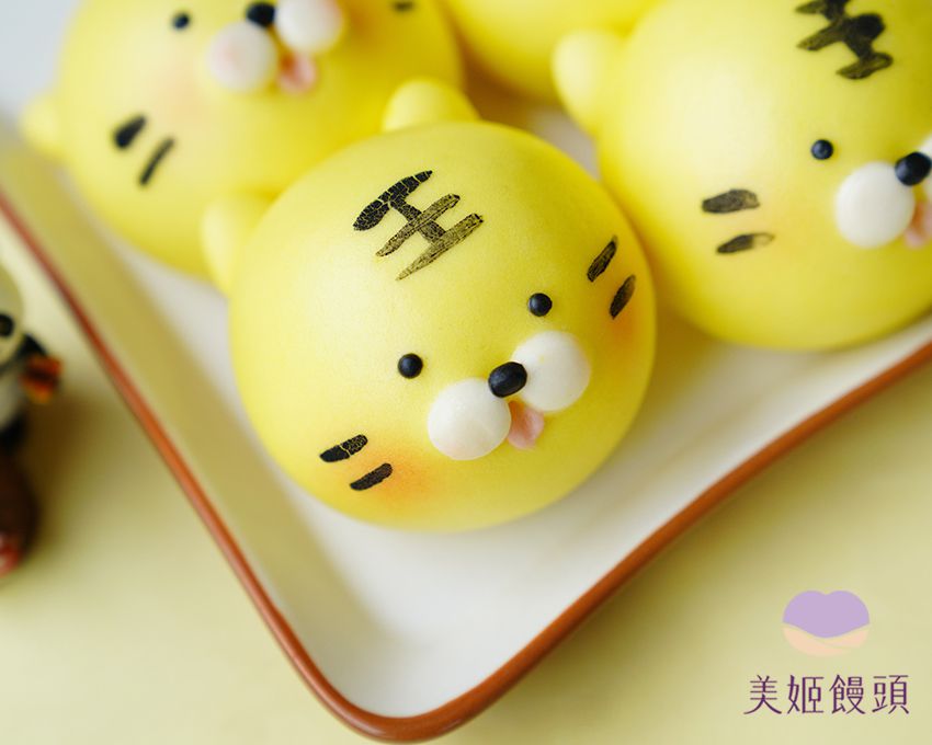 美姬饅頭 - 老虎鮮乳造型饅頭 (6入)-35g