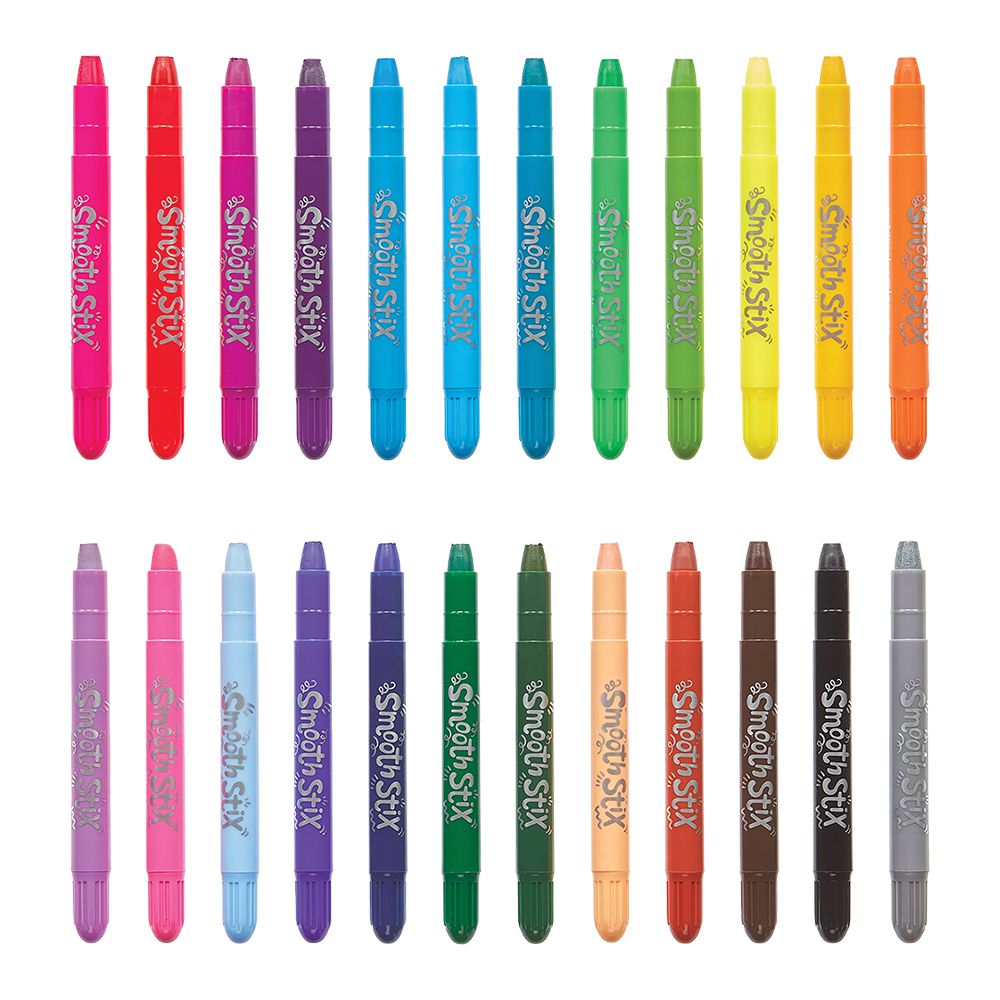 【兒童專用筆系列】創意水彩蠟筆 (24入組 附水彩筆刷)