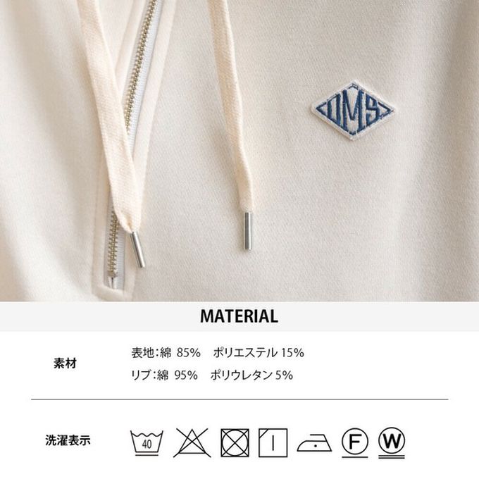 日本 OMNES - 休閒刺繡logo裏毛連帽長袖洋裝-黑