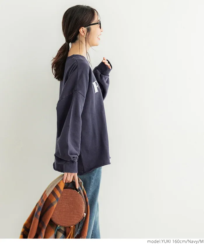 日本 COCA - 定番美式復古LOGO大學T-大人-肉桂棕