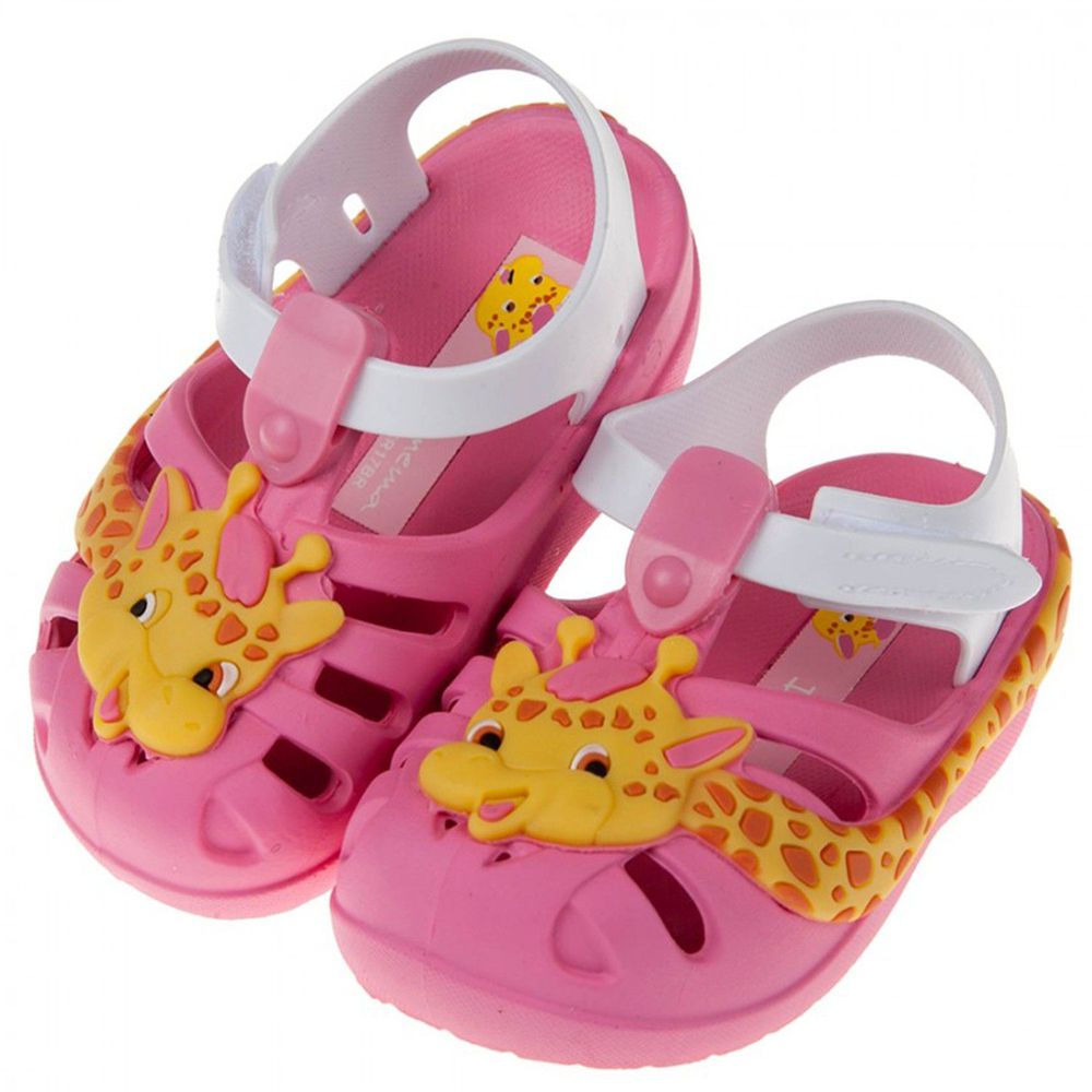 巴西 Ipanema - 童趣可愛長頸鹿粉色寶寶涼鞋