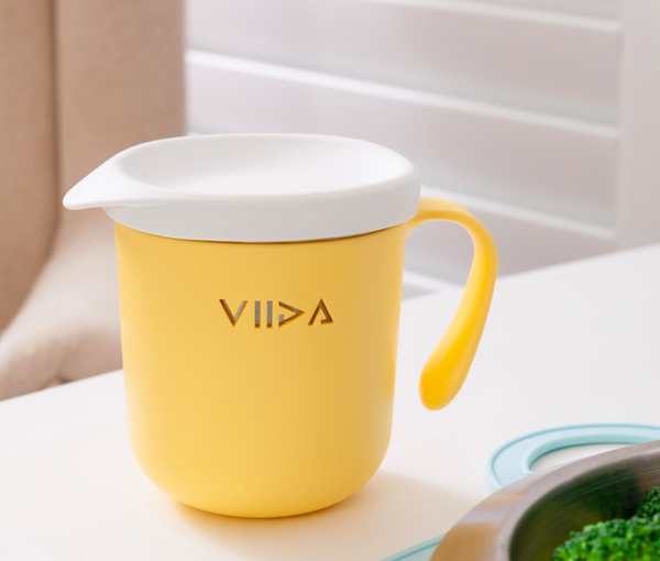VIIDA - Soufflé抗菌不鏽鋼兒童餐杯-杯子-萊姆黃
