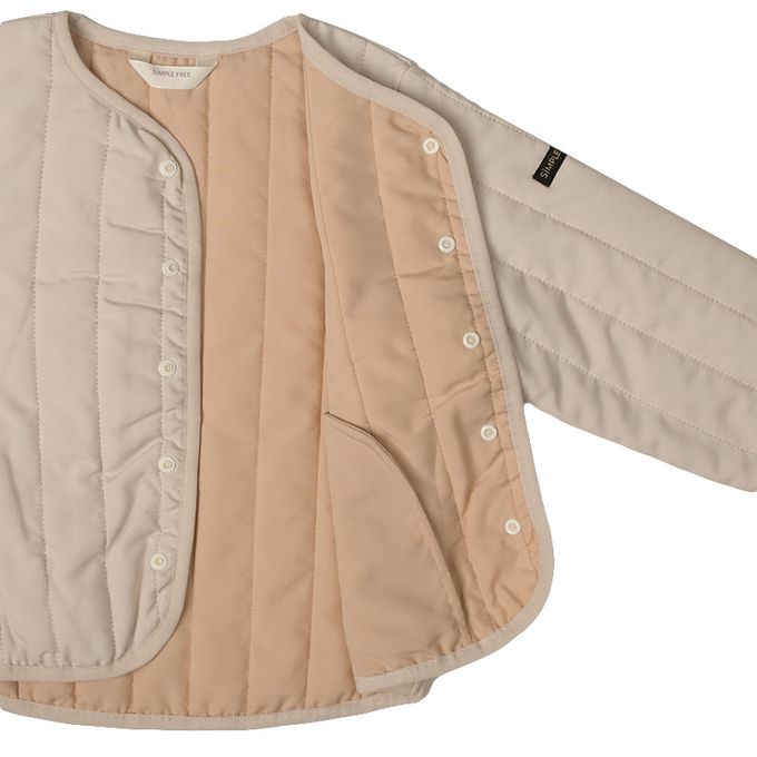 akachan honpo - 寬鬆夾克-超細纖維-象牙白色